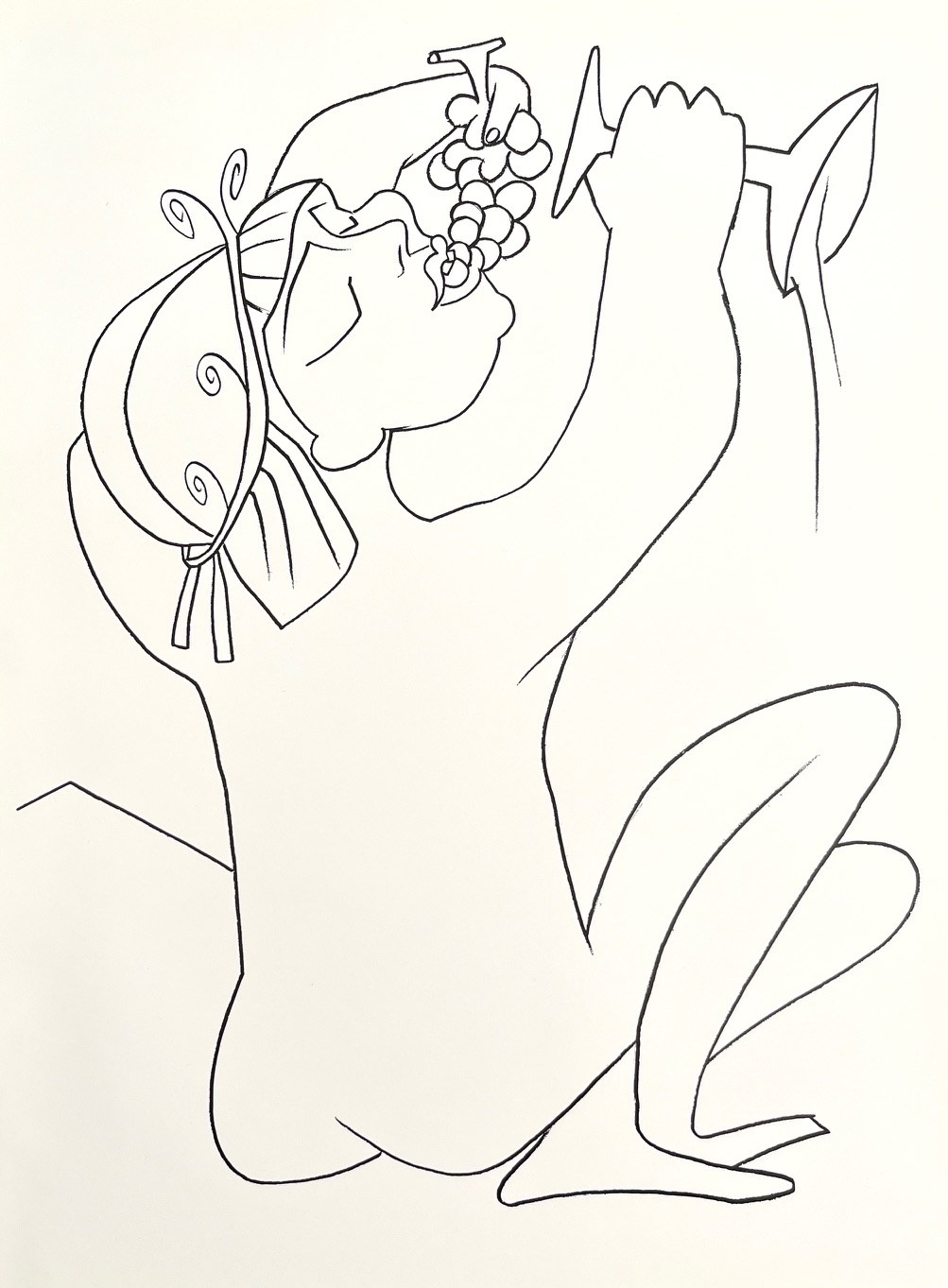 Francoise Gilot Lithograph Cluster of Grapes 1975