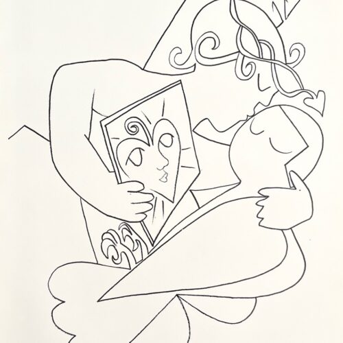 Francoise Gilot Lithograph Live Heart 1975