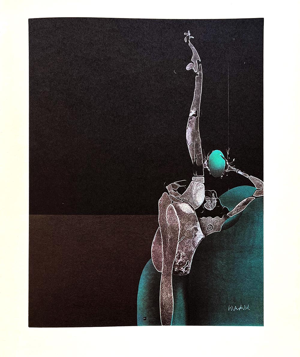 Paul Wunderlich 29 Acrobatie Sur Fond Noir