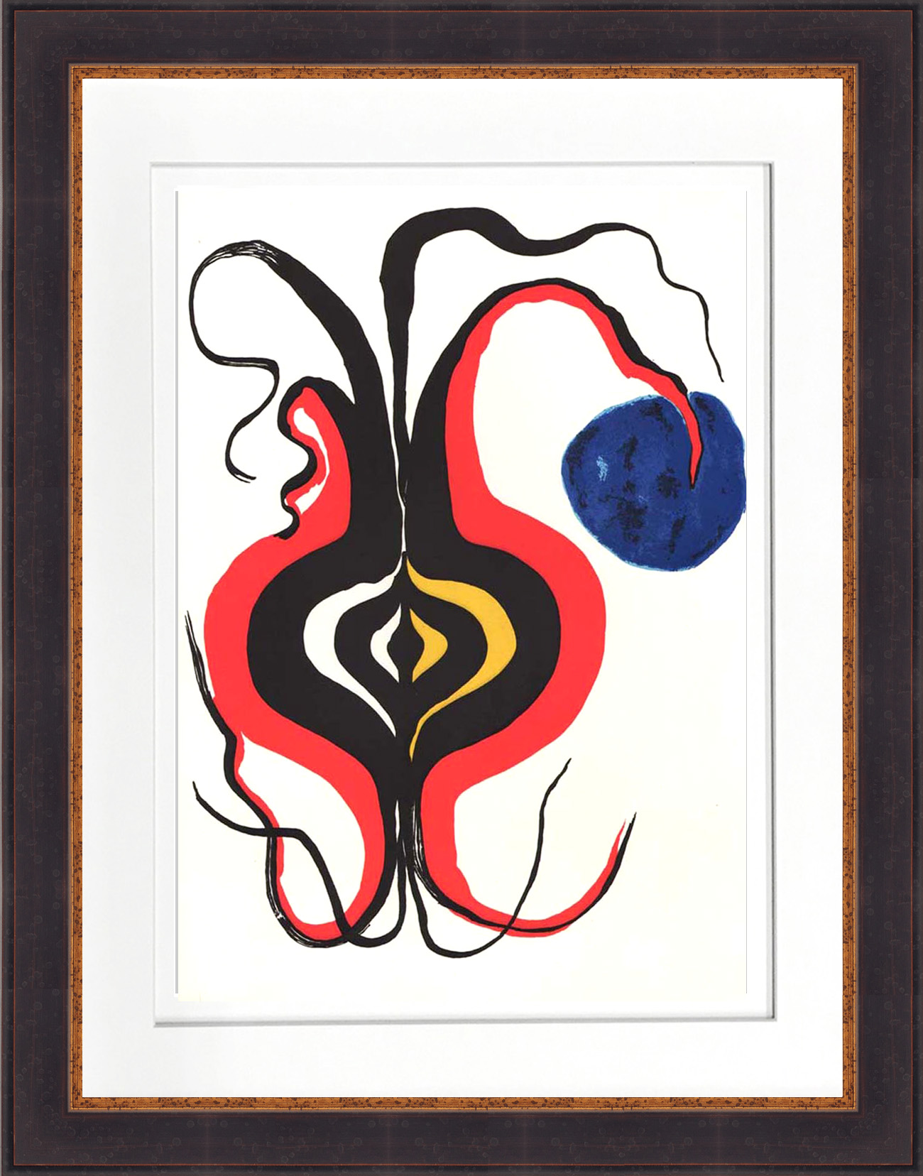 Calder Original Lithograph DM08156L Derriere le Miroir 1966 framed