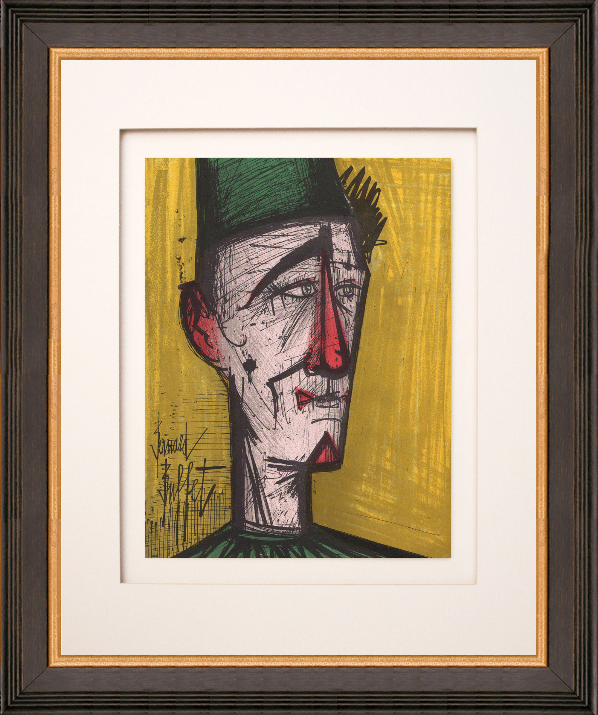 Bernard Buffet Original Lithograph Jojo Le Clown 1967 framed