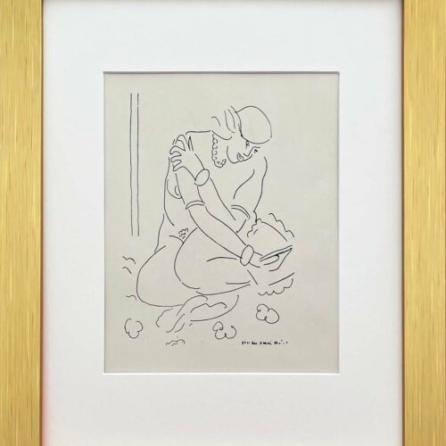 Matisse Lithograph 4 Femme assise avec livre 1968 framed