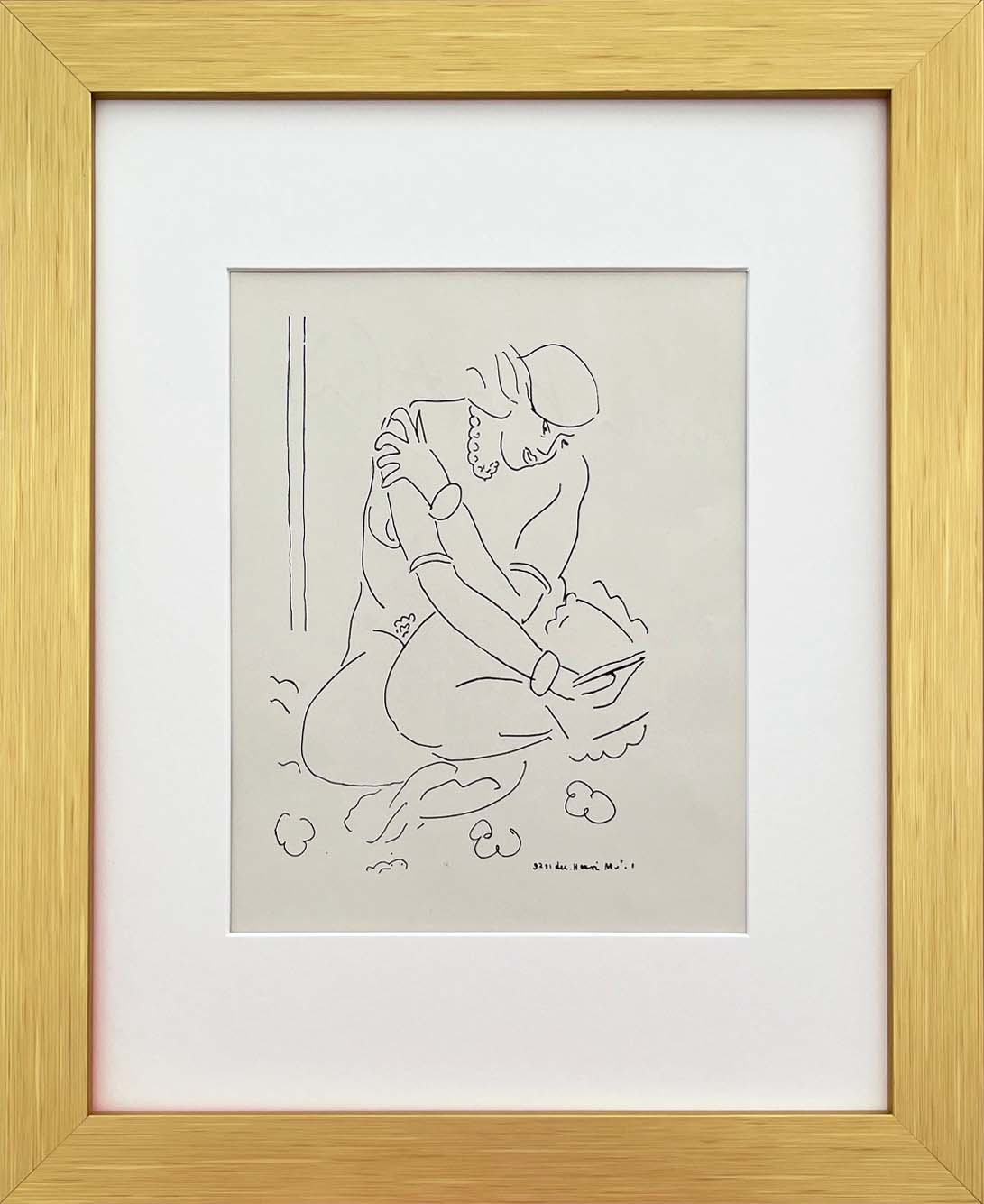 Matisse Lithograph 4 Femme assise avec livre 1968 framed