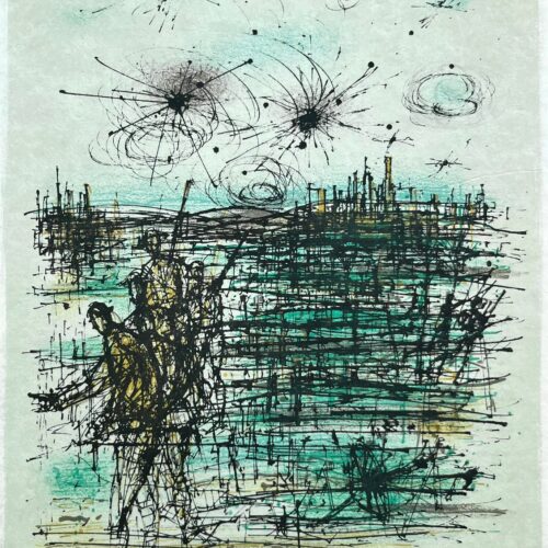 Jean Carzou Original Lithograph L'adieu Aux Armes 15 Mourlot 1964