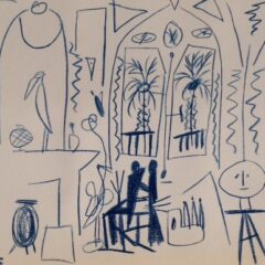 Picasso Sketchbook Carnet de la Californie Print 3 dated 15 /11/1955