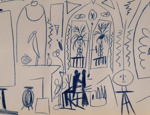 Picasso Sketchbook Carnet de la Californie Print 3 dated 15 /11/1955