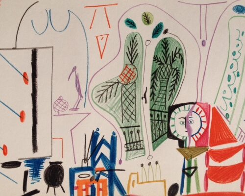 Picasso Sketchbook Carnet de la Californie Print 4 dated 8/11/1955