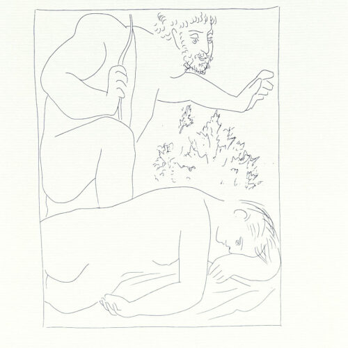 Picasso Metamorphoses Cephalus kills his wife Procris by accident