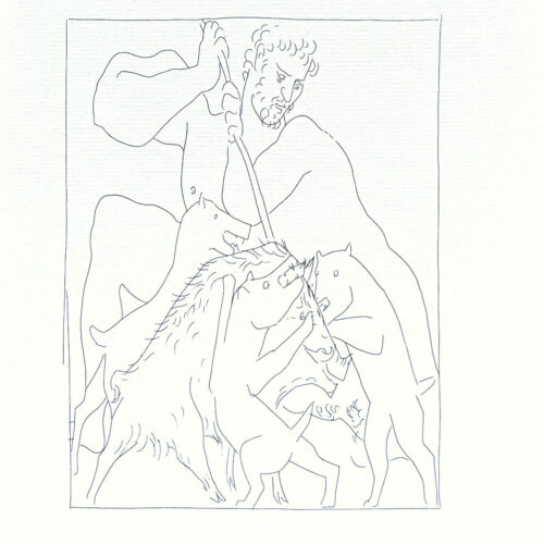 Picasso Metamorphoses 6 Meleager Kills the Calydonian Boar