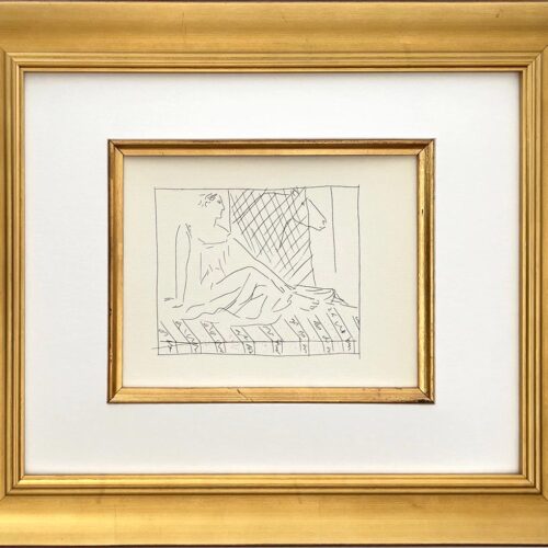Picasso Metamorphoses 27 Seated woman and horse framed