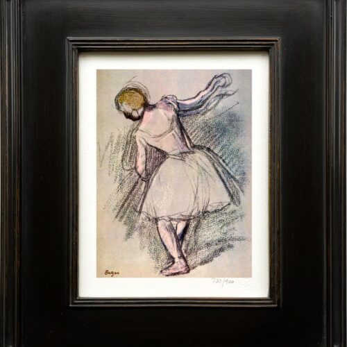Edgar Degas Dancer Dressed in White Framed