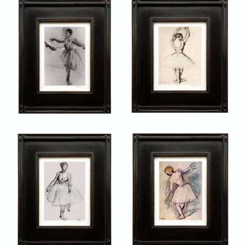 Set of 4 artwork framed after Edgar Degas