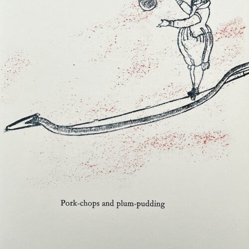 Max Ernst Original Lithograph 1970 Pork Chops and Plum Pudding