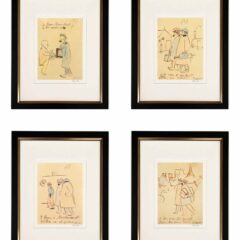Picasso Set of 4 framed prints from Trip to Paris