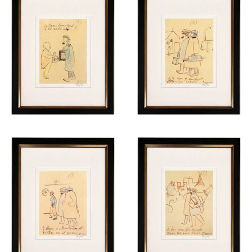 Picasso Set of four giclee prints for Trip to Paris framed