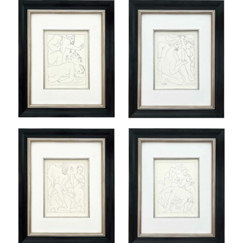 Picasso set of 4 metamorphoses 1-3-4-5 Framed