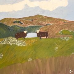 Joseph Merhi Green Original Oil Painting in 1988