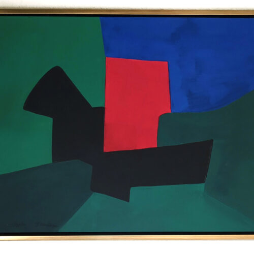 Grace Absi & J Merhi Composition 6 Acrylic Painting on Canvas 2019 Framed