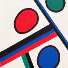 Title: Three Circles  Artist: Joseph Merhi Country: USA Medium: Original acrylic painting on Paper Marks: Created &  signed in 2000 Canvas stretched on bars. Size: 36 x 22 inches Condition: Excellent Certificate of Authenticity is Included Joseph Merhi is a renowned American artist born in 1947 in Beirut. He is a painter, printmaker, and publisher. Merhi spent several decades living in Spain, where he frequently interacted with many prominent artists. His artwork is diverse, encompassing styles that range from realism and impressionism to modern and contemporary art.