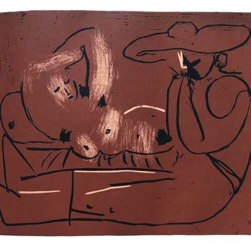 Picasso Multichrome 16 Femme Couchee et Homme au Grand Chapeau 2019