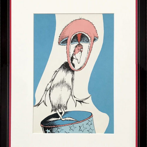 Dr Seuss Lithograph if I run a circus lithograph from 1960's