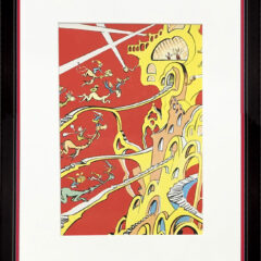 Dr Seuss lithographic print from 1950's era for the Happy Birthday book