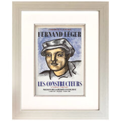 FL007SSQ-Fernand Leger Lithograph 32 Les constructeurs-framed