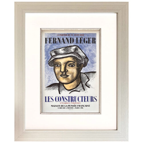 FL007SSQ-Fernand Leger Lithograph 32 Les constructeurs-framed
