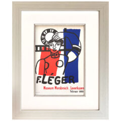 FL0116SSQ-Fernand Leger Lithograph 35 Museum Morsbrich-framed