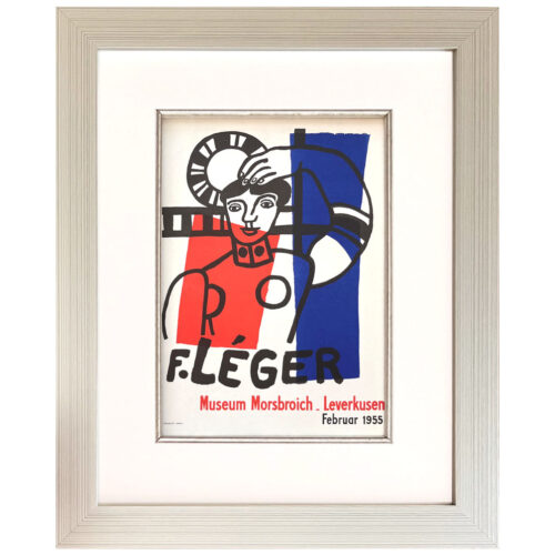 FL0116SSQ-Fernand Leger Lithograph 35 Museum Morsbrich-framed