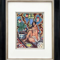 Matisse 15 Decorative Figure on Flowery Background framed