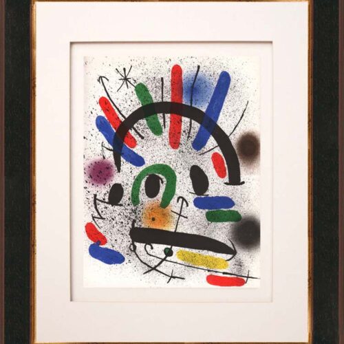 Joan Miro Original Lithograph V1-2 Mourlot 1970 Framed