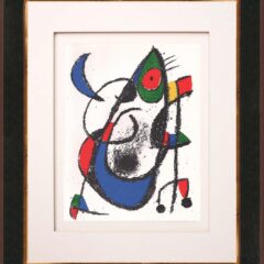 Joan Miro Original Lithograph V2-11 Mourlot 1975 Framed