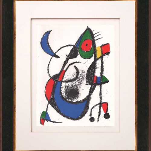 Joan Miro Original Lithograph V2-11 Mourlot 1975 Framed