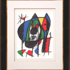 Joan Miro Original Lithograph V2-5 Mourlot 1975 Framed