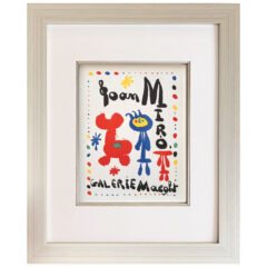 Joan Miro lithograph 49 Maeght Gallery 1959 framed