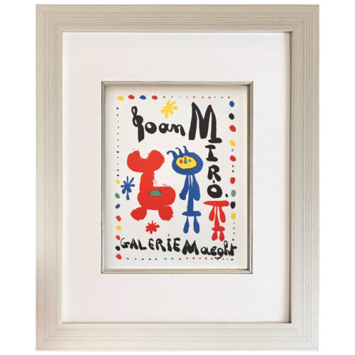 Joan Miro lithograph 49 Maeght Gallery 1959 framed