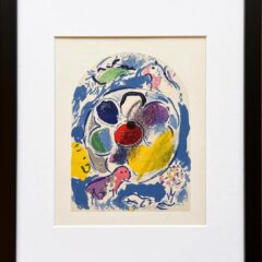 Chagall 1 Sketch for Benjamin Jerusalem Windows 1962 framed