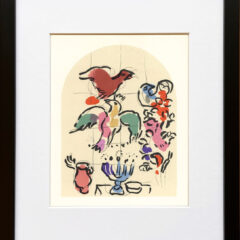 Chagall 1 Sketch for Asher Jerusalem Windows1962 framed