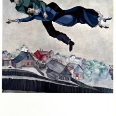 Marc Chagall Les Amoureux au-dessus de la ville XXe Siecle 26 1966