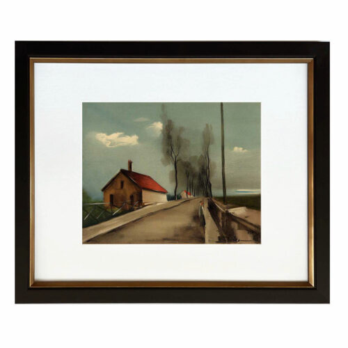 The Brezolles road by vlaminck french artist