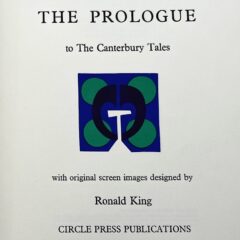 Prologue to The Canterbury Tales 1978 Contains 14 Screen Prints by Ronald king