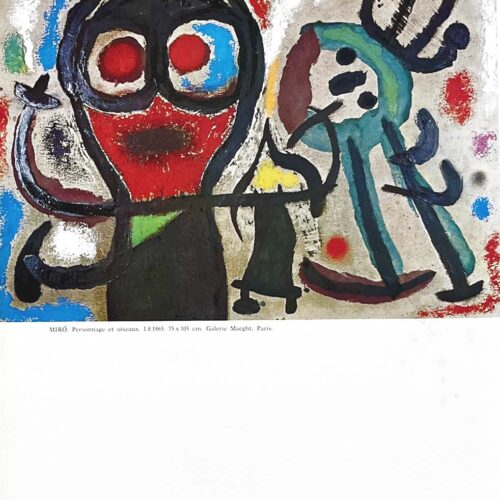Joan Miro from xxe siecle 25 Personnage et oiseau