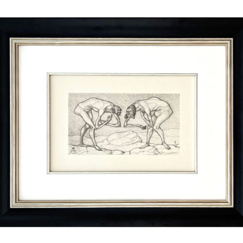 Paul Klee engraving Two men meet