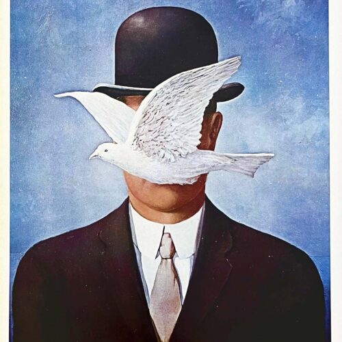 Magritte L'homme au chapeau melon