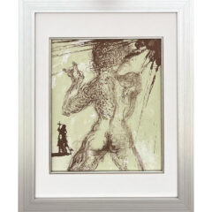 Salvador Dali Le Pecheur Original Lithograph 1967 framed
