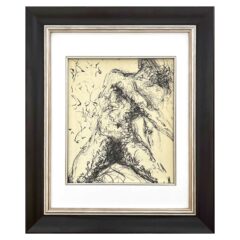 Salvador Dali Nu gris Original Lithograph 1967 framed