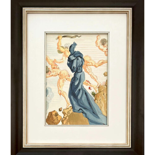 Salvador Dali Woodcut Hell 15 The hard margin-framed
