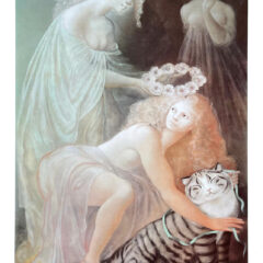 Leonor Fini Photogravure Le couronnement de la bienheureuse feline 1980