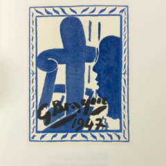 Braque Lithograph p47, Braque le patron 1963